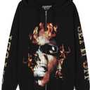 Offset Unisex Adult Offset Fire Zip Hoodie L