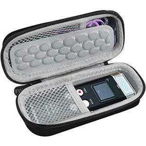 Case Compatible with 136G 128GB Digital Voice Recorder for Aiworth/for Sony ICD-PX370/ 470/560 for EVIDA/for Aomago Activated Recorder Fits for MP3 Player, Earbuds, USB Cable (Box Only) (Black)