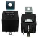 JD1912 12V 40A Relay with Harness  4-Pin Waterproof SPST Automotive Relay Socket Kit  for LED Light Bar, Horn, Fan, Car, Truck, Motorcycle-2Pcs