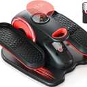 Under Desk Elliptical Machine, Ellipse Exerciser as Seen on TV for Seniors with Remote Control & 12 Adjustable Speeds, Elliptical Machine for Home (Red)