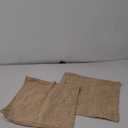 MIULEE Pack of 2 Tan Faux Linen Throw Pillow Covers Square Rustic Farmhouse Decorative Burlap Pillowcases Cushion Covers for Couch Bed Sofa Living Room 16x16 Inch (16" x 16" (Pack of 2))