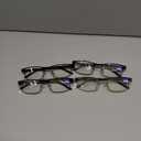BLS 2.25 Businessman Rectangular Reading Glasses - Professional Durable Readers - Blue-Light Blocking Lenses