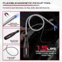 4 Pack Telescoping Magnetic Pickup Tool with 3in 4in 6in Magnetic Parts Trays, Magnet Flexible Spring Stick, Magnet Retrieving Sweeper for Nail, Screws & Metal Debris Workshop Garage