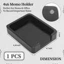 1PCS 4x6 Memo Holder For Desk Paper Holder Black Wooden Memo Organizer For Desk Paper Tray Index Card Holder Fits 4 x 6 Index Card Cardstock Pads Note for Office School