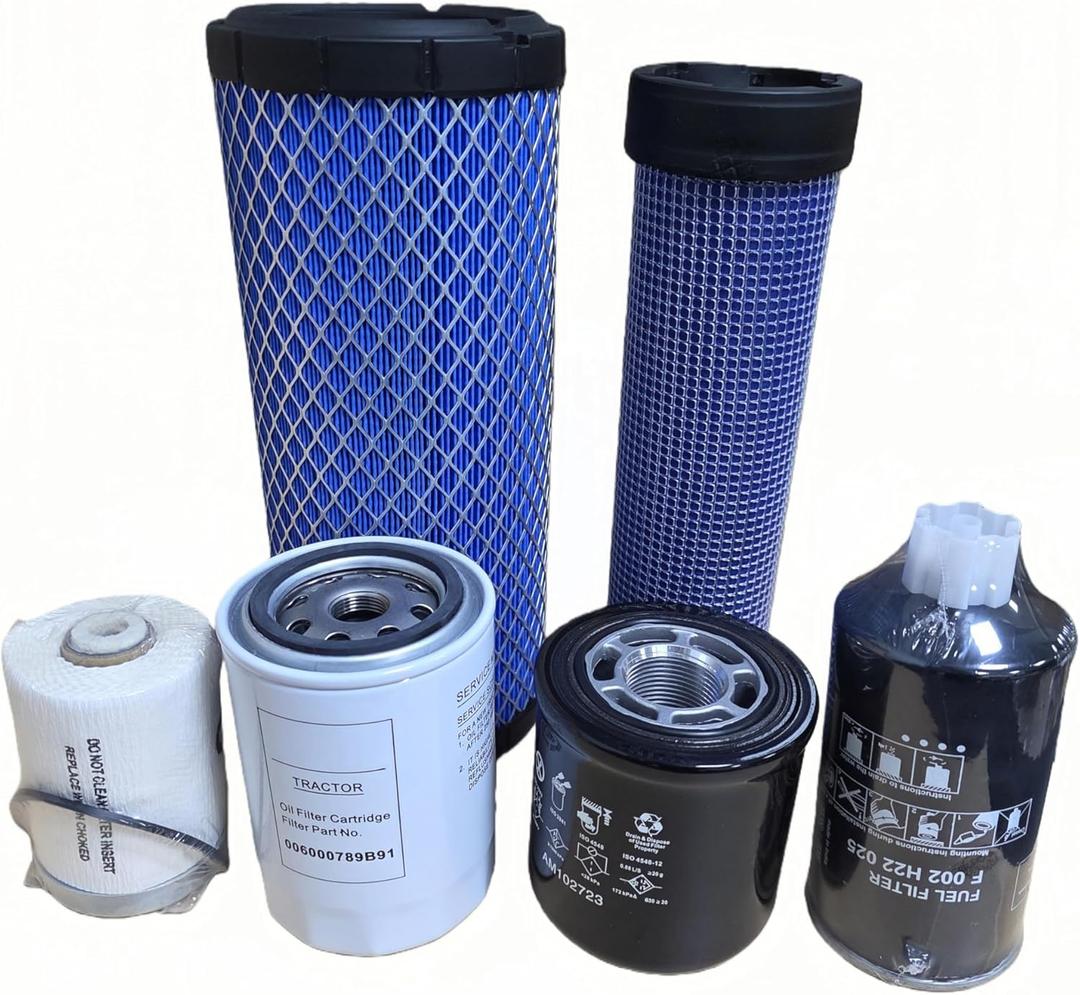 Fuel Filter Kit Compatible with Mahindra 2538 HST & 2638 HST Tractor. Replace 006000455F1, 006000456F1, 006000789B91, E006018618D1, 001081778R93, P169078