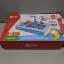 CUTE STONE Color Changing Kitchen Sink Toys, Children Electric Dishwasher Playing Toy with Running Water, Upgraded Faucet, Automatic Water Cycle System Play House Pretend Role Play Toys for Boys Girls