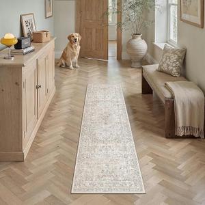 2x6 Washable Runner Rug Beige Grey Non Slip Vintage Carpet
Low Pile, Durable, Lightweight, Soft, Thin, Rug for Hallway, Kitchen, Bedroom, Entryway, Laundry Room, Aesthetic Home Decor