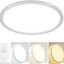 20 inch Large Dimmable Led Flush Mount Ceiling Light Fixture Brushed Nickel