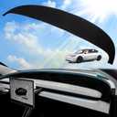 2026 Dashboard Cover for Tesla Model Y Juniper Accessories 2025 Black Anti-Glare Dash Mat with Non-Slip Backing No Residue (Model Y Juniper - Pure Black 2025+)