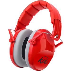 PROHEAR 032 2.0 Noise Cancelling Headphones for Kids - 25dB Noise Reduction - Adjustable Sensory Ear Protection Muffs for Concert, Fireworks, Monster Truck Shows, School - Red