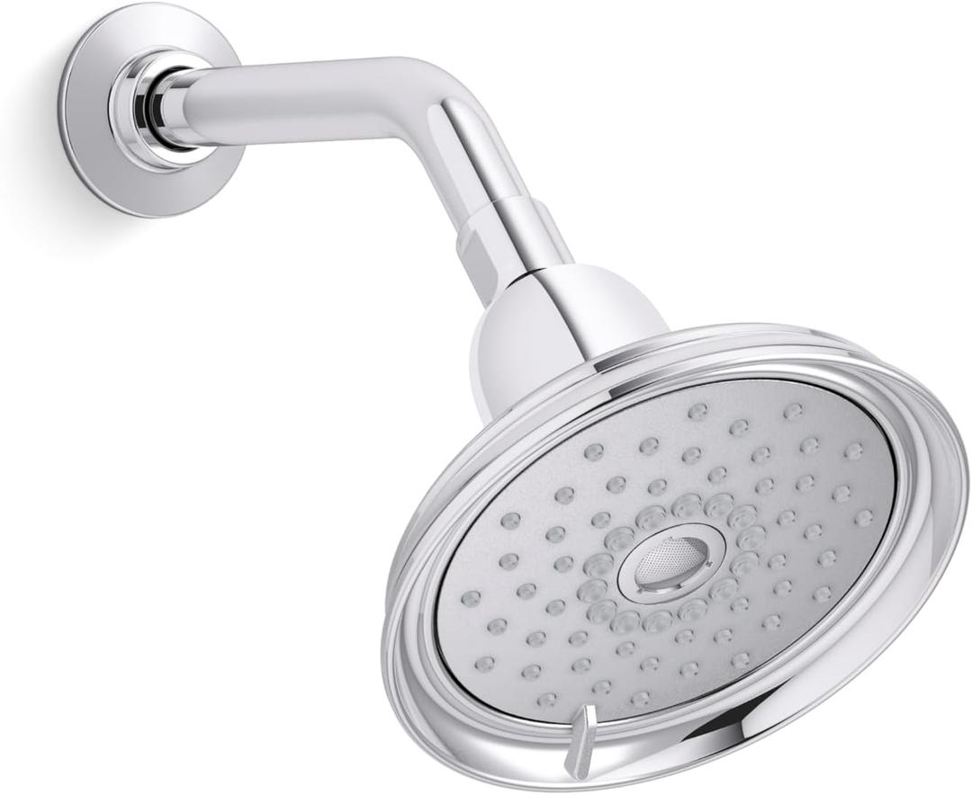 KOHLER 22167-CP Bancroft Three-Function Shower Head, Multifunction Showerhead with Three Sprays, 2.5 GPM, Polished Chrome KOHLER 22167-CP Bancroft Three-Function Shower Head, Multifunction Showerhead with Three Sprays, 2.5 GPM, Polished Chrome