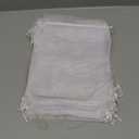 50Pcs Premium Sheer Organza Bags, White Wedding Favor Bags with Drawstring, 7x9 inches Jewelry Gift Bag for Party, Festival, Makeup Organza Favor Bag, Drawstring Goody Pouches