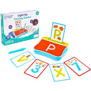 Educational Insights Light-Up Tracing Center - Toddler Learning Activities, Alphabet Learning Toys, Writing Practice for Kids, Learn to Write with Alphabet Flashcards, Letter Tracing for Kids, Ages 3+