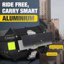 Motorcycle Top Case, 15L Aluminum Compact Motorcycle Top Box with Anti-Theft Lock System, Waterproof, Easy Installation with Universal Bracket, For Urban Commuter, Black, GBTC-15BL