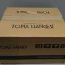 TOPIA HANGER Sleek Wooden Hangers with Non-Slip Rubber Grips, Sweater Hangers No Shoulder Bump, Lightweight Clothes Hangers 30-Pack, 360 Swivel Hook and Pants Bar-CT63N30