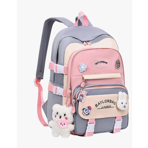 Girls kawaii Backpack for School Aesthetic Backpack for Girls Kids Elementary/Middle School Bag