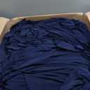 8 Packs Round Cocktail Table Skirt 32"x 43" Spandex Stretch Cocktail Tablecloth with Wavy Drapes, Navy Blue Spandex Fitted High Top Table Covers for Wedding Bar Party Birthday Banquet Table