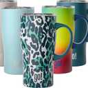 20oz Stainless Steel Handle Tumbler with Triple Insulation & Copper Lining  Keeps Coffee Hot for 6 Hours & Drinks Cold for 18  Spill-Resistant Press-On Lid with Sliding Sip Design (Multi Animal)