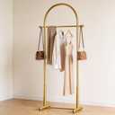 Gold Arch Clothing Rack, Freestanding Metal Garment Rack