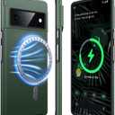 Strong Magnetic for Google Pixel 6 Pro Case Compatible with MagSafe [2024 Upgraded] [Dual Layer Heavy Duty] [Military Shockproof] Rugged Case for Google Pixel 6 Pro Phone Case Slim, Forest Green