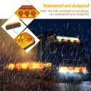 Yahenda 20 Pieces 3.9 Inch 3 LED Trailer Marker Lights Trailer LED Waterproof Side Marker Light Rectangle Signal Running Lights for Truck Boat Rv Exterior Accessories(Amber, Red)