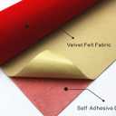 COLOURFUL US Red Self Adhesive Velvet Fabric Sticky Felt Sheets for Art & Crafts, Jewelry Box, Drawer Liners- 2PCS x (17.3 inch x 39.3 inch)