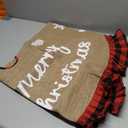 AISENO 48 Inch Christmas Tree Skirt Linen Burlap Buffalo Plaid Edge Decoration for Merry Christmas Party Red and Black Buffalo Christmas Tree Skirt Decorations