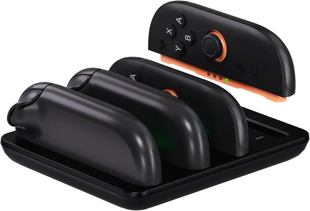 Charging Dock for Nintendo Switch 2 Joy-Con Controllers  4 in 1 Fast Charger Station LED Indicators Intelligent Overcharging Protection
