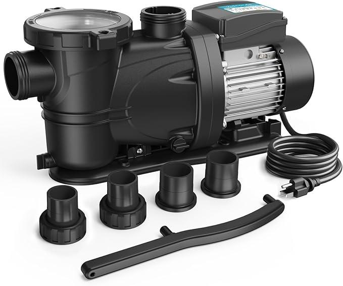 AQUASTRONG In/Above Ground Pool Pump, High Flow  (with Timer, 1HP, 115V)