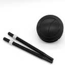 Dual-Flush 48mm Toilet Push Button, Round Design,Matt Black Universal Fit