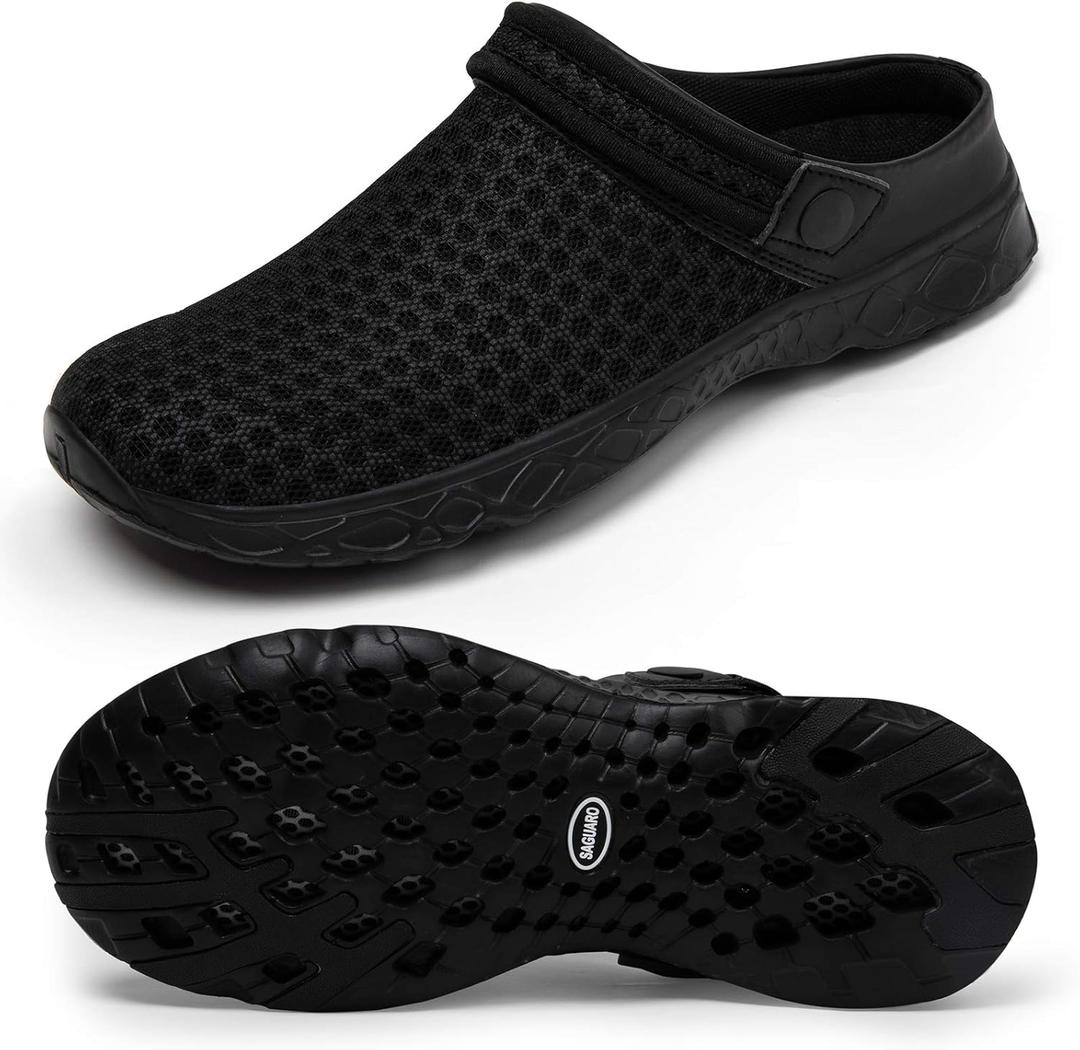 SAGUARO Men's Women's Quick Dry Garden Shoes Lightweight Breathable Gardening Clog Water Shoes Mesh Sandals for Sports Outdoor Beach Pool Exercise