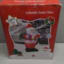 12 Feet Giant Christmas Inflatables Santa Claus Outdoor Decorations, Blow Up Huge Santa Claus with Gift Bag, Built-in Bright LED Lights, Xmas Santa Outside Decor for Holiday Party Yard Garden Lawn