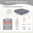 Yoovat Couch Cushion Covers for Sofa Couch Covers Wear-Resistant Universal Sofa Cover Washable Stretch for Sectional Slipcovers (Texture-Light Gray,Large Single Seat Cover)