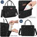 MIYCOO Lunch Bag Lunch Box Women - Leakproof Insulated Lunch Cooler Bag for Women - Large Lunch Tote Bags Adults, Black Starry Sky