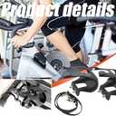 1 Pair Bike Pedals with Toe Clip and Strap, Bicycle Pedal Foot Cover Plastic Bike Pedals, Bicycle Toe Clips Cage for Mountain Bike and Road Bike