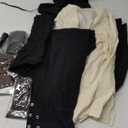 Akokvlar 10 Pcs Men Renaissance Costume Medieval Pirate Shirt Ankle Banded Pants Viking Outfit Set (X-Large, Black)