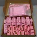 48 Pcs Pink Hair Claw Clips Set Hair Clips Scrunchies Bridesmaid Proposal Gifts Bulk for Women Bachelorette Wedding Party Favors (plastic, stain)