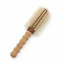 MAVIA Boar Bristle Round Brush 2.75 Inch | Blow Drying Brush with Cork Handle and Wood Barrel for Crown Volume on Fine Thin Hair, Medium to Long Layers and Bangs