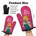 Funny Humor Sarcastic Cooking and Baking BBQ Kitchen Gadgets with Heat Resistant Silicone Non-Slip, Don't Make Me Poison Your Oven Mitts Set of 2, Gifts for Housewife Hostess Mom Aunt Sister BFF