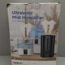 6L Humidifiers for Bedroom Large Room Home, Cool and Warm for Baby and Plants Mist Top Fill Desk Humidifiers Essential Oil Diffuser, Quiet with Adjustable Mist,360Nozzle-Black