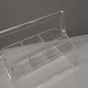 Chivalral Acrylic Utensil Holder & Paper Plate Holders -Clear Space-Saving Cutlery Caddy and Silverware Organizer for Kitchen, Table, Buffet, Party, Picnic, Camping Indoor Outdoor Use