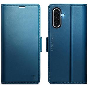 for Samsung Galaxy A17 Case Wallet with RFID Blocking Card Holder, PU Leather Kickstand Protective Flip Phone Cover Fit for Galaxy A17 5G 6.7", Blue