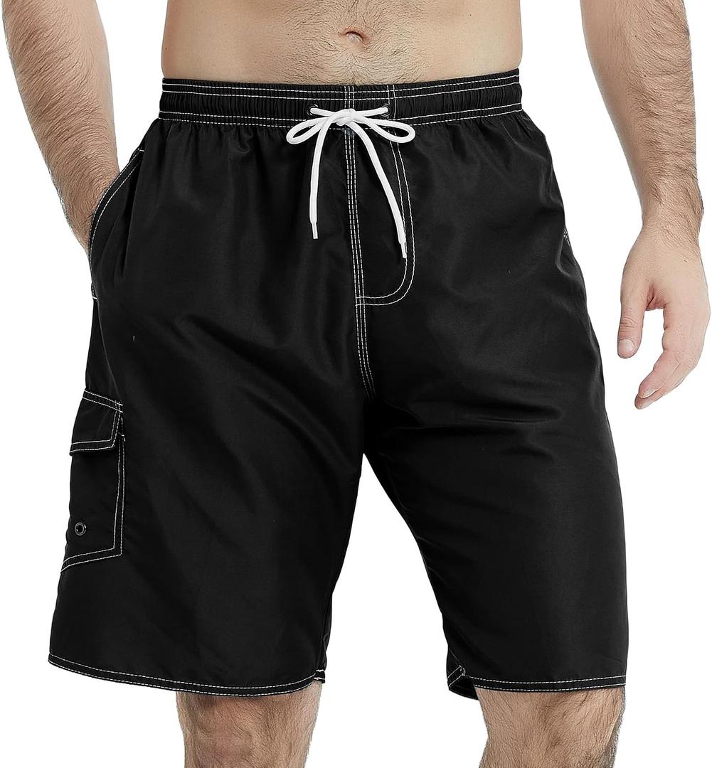 Mens Swim Trunks Swim Shorts Swimming Trunks Swimsuit Quick Dry with Mesh Lining Swimwear (XXXL)