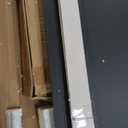 BARNSMITH 42in x 84in Mirror Barn Door with 7FT Sliding Door Hardware Kit Included, 1 Lites Full Length, Solid Wood Water-Proof PVC Surface,No Assembly Required,Black