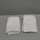 Jinchan 
White Kitchen Curtains 45 Inch Tier Curtains for Living Room Linen Textured Cafe Curtains for Bathroom Farmhouse Country Light Filtering Short Window Curtain Set Rod Pocket 2 Panels