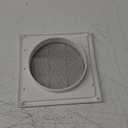 Funmit 6" Louvered Vent Cover 8" x 8" Oversize Outside Dimensions for Exterior Wall Vent Hood Outlet Airflow Vent Dryer Air Vent (White) (6 inch, White-plastic)