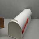 FLAMBEAU NO. 1 WHITE PLASTIC RURAL POST MOUNT MAILBOX