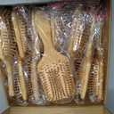 Tessco for you 12 Pcs Bamboo Hair Brushes Bulk Blank Wooden Paddle Brush Scalp Massage Anti Static Hairbrush Engraving DIY Gift for Women Party Wedding Mother's Day(9.65'' X 3.35'',Natural)