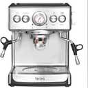 brim 19 Bar Espresso Machine, Fast Heating Cappuccino, Americano, Latte and Espresso Maker, Milk Steamer and Frother, Removable Parts for Easy Cleaning, Stainless Steel with Wood Accents