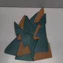 6 Pcs 20" 16" 12" Large Paper Christmas Trees 3D Neutral Honeycomb Paper Christmas Trees Decorations Set with Magnet Rustic Centerpiece for Xmas Holiday Mantel Stairs Home Table Decor (Green, Brown)